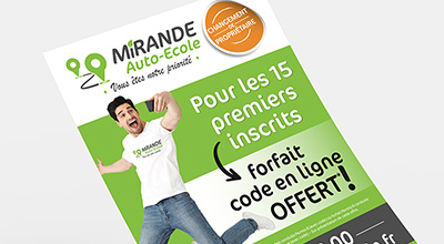 Flyer auto ecole Mirande